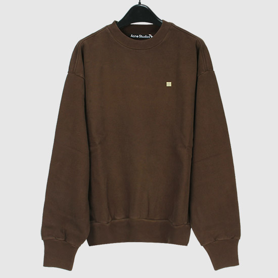 아크네 페이스 패치 스웨트셔츠 CI0112 ADP COFFEE BROWN