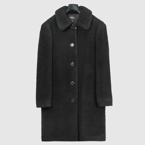 아페쎄 여성 KATERINE 울 블렌드 시어링 코트 WOANV F01457 LZZ BLACK