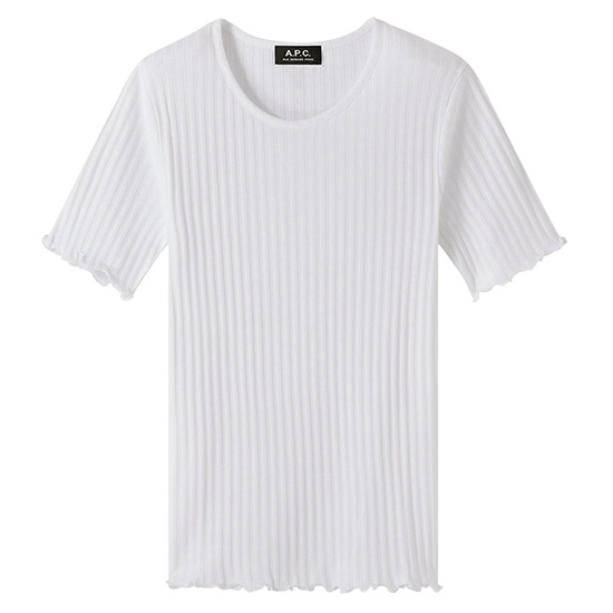 아페쎄 여성 ELENA 반팔 티셔츠 COGDW F26220 AAB WHITE