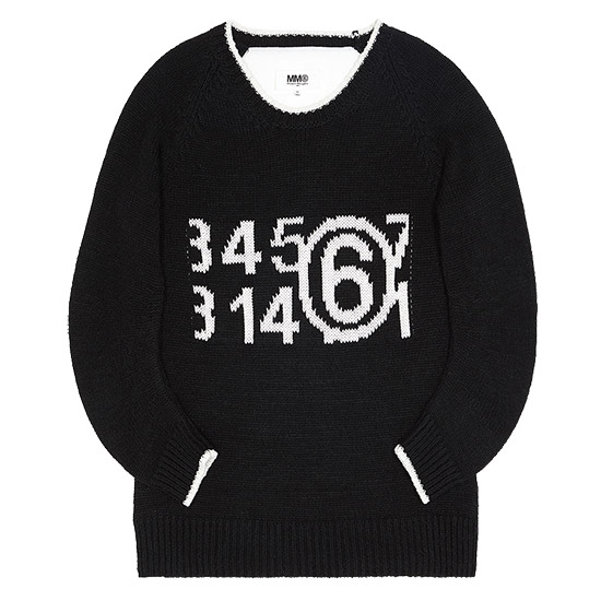 MM6 메종 마르지엘라 Logo Knit S52GP0144 S18190 001F BLACK