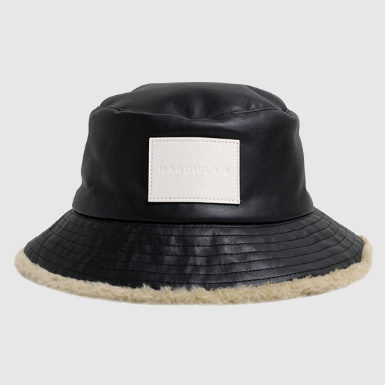 MM6 메종 마르지엘라 Logo Patch Bucket Hat S52TC0051 S54131 900 BLACK