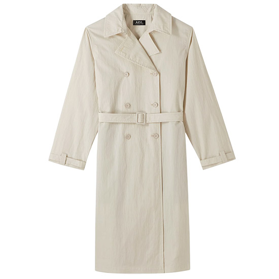 아페쎄 Women's IRENE Trench Coat COETZ F01504 AAG CHALK
