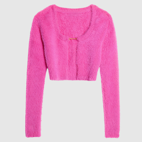 자크뮈스 LA MAILLE NEVE MANCHES LONGUES 가디건 223KN010 2380 430 PINK