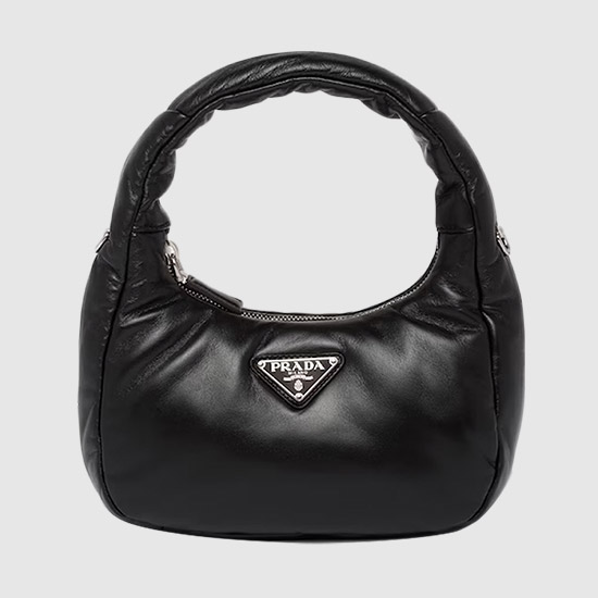 PRADA Soft Padded Jacket Mini Bag 1BA384 2DYI F0002 BLACK