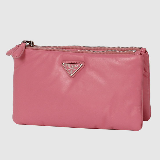 PRADA Padded Jacket Pouch 1MB259 2DYI F0410 GERANIUM PINK