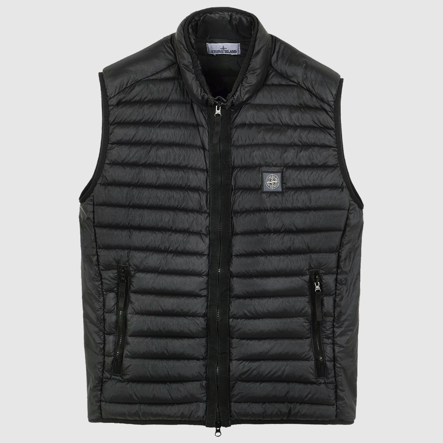 스톤아일랜드 LOOM WOVEN CHAMBERS 다운 베스트 7915G0224 V0029 BLACK