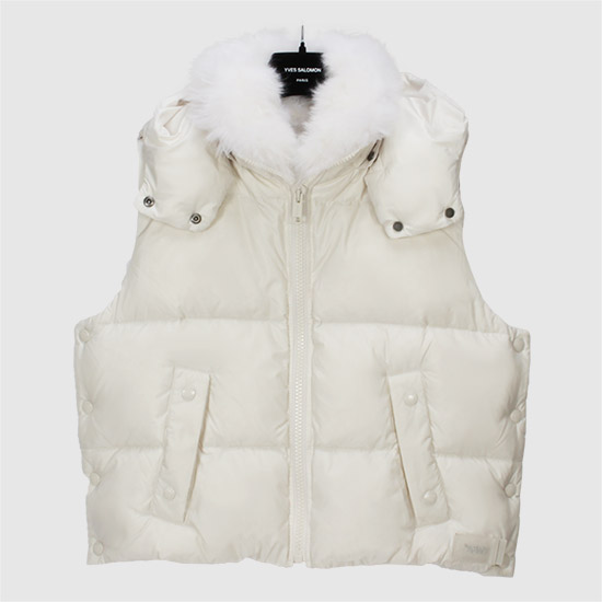 이브살로몬 아미 램퍼 카라 패딩 베스트 FG02855M07W A1029 LIMESTONE