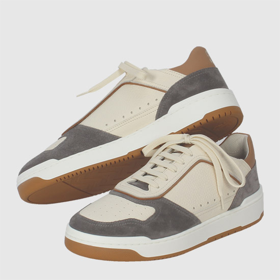 브루넬로 쿠치넬리 남성 BASKET 스니커즈 MZUASBZ301 CPC24 GREY/OFF WHITE