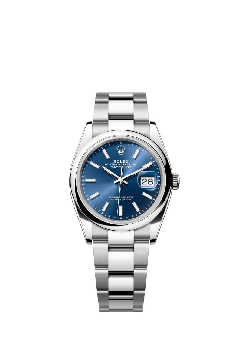 ROLEX 데이트저스트 36 126200 브라이트 블루 다이얼 오이스터스틸