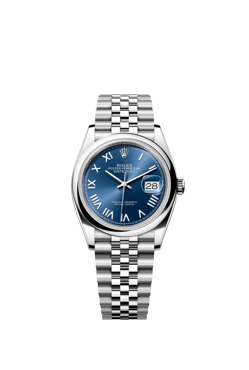 ROLEX 데이트저스트 36 126200 브라이트 블루 다이얼 오이스터스틸