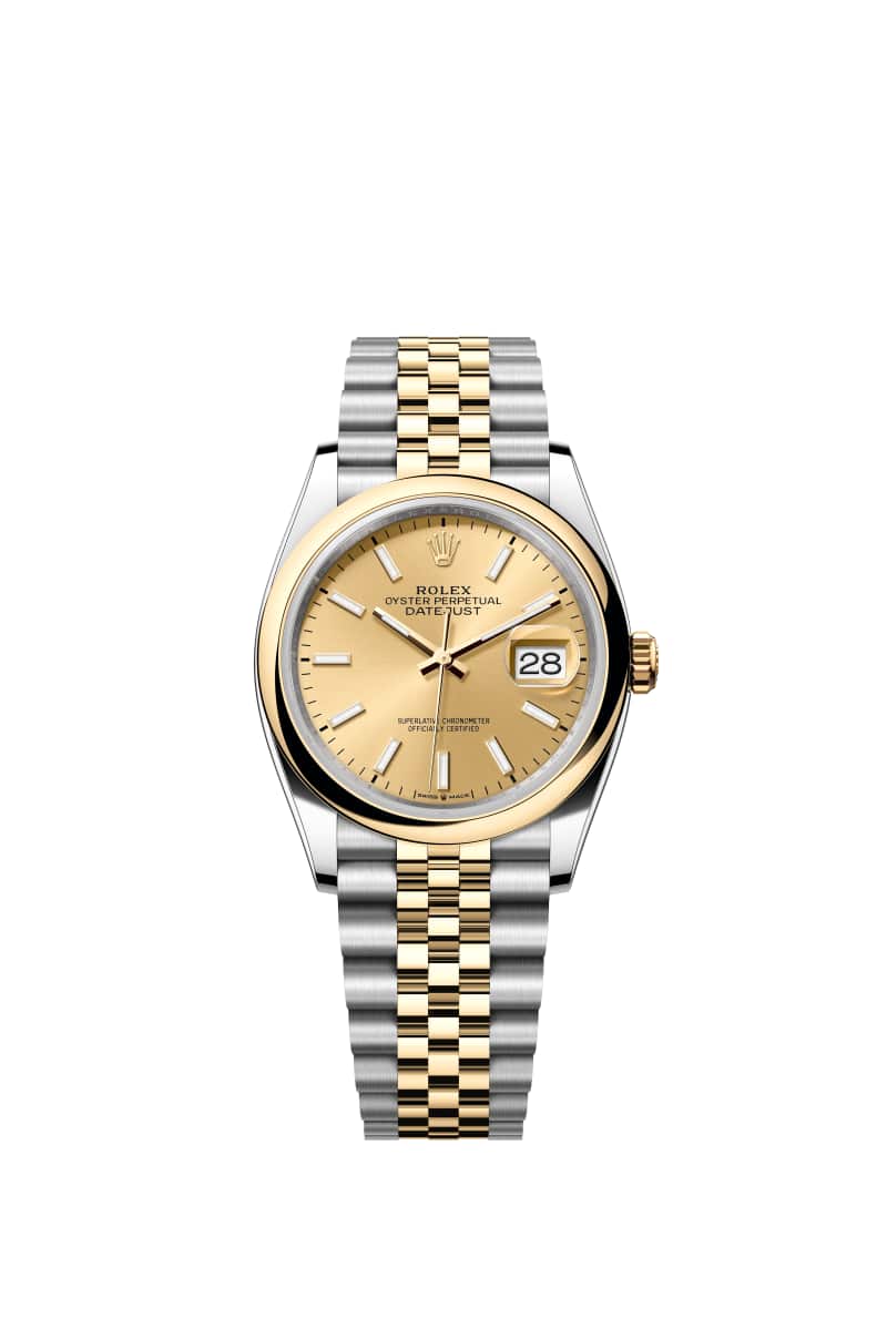 ROLEX ๋ฐ์ดํธ์ ์คํธ 36 126203 ์ดํ์ธ Color ๋ค์ด์ผ ์ค์ด์คํฐ์คํธ๊ณผ ์๋ก์ฐ Gold
