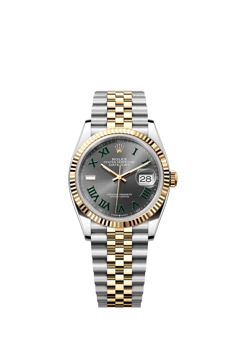 ROLEX 데이트저스트 36 126233 슬레이트 다이얼 오이스터스틸과 옐로우 Gold