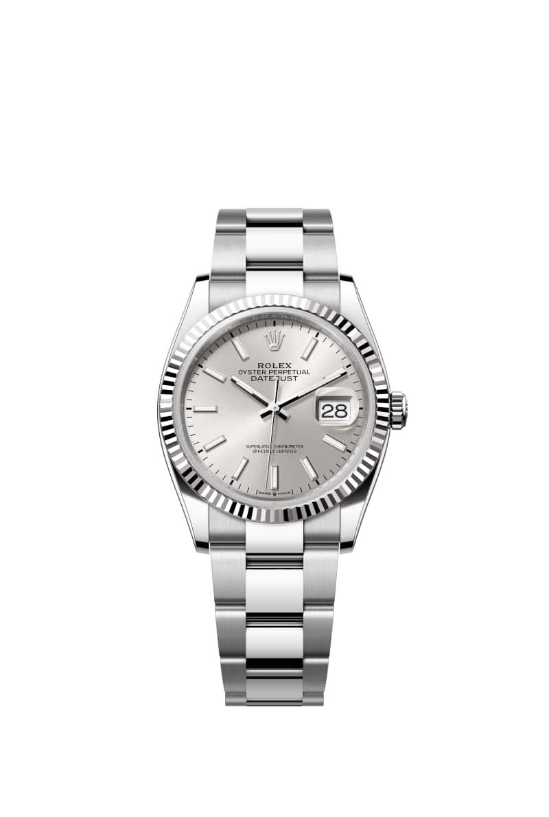 ROLEX 데이트저스트 36 126234 Silver 다이얼 오이스터스틸과 White Gold
