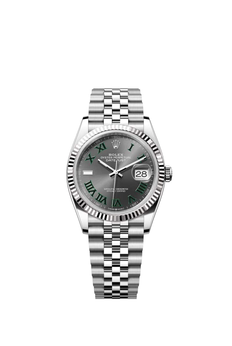 ROLEX 데이트저스트 36 126234 슬레이트 다이얼 오이스터스틸과 White Gold