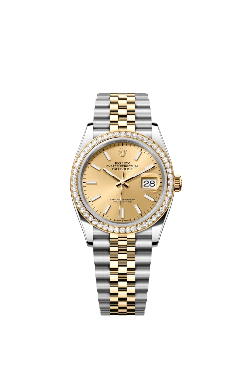 ROLEX 데이트저스트 36 126283RBR 샴페인 Color 다이얼 오이스터스틸과 옐로우 Gold