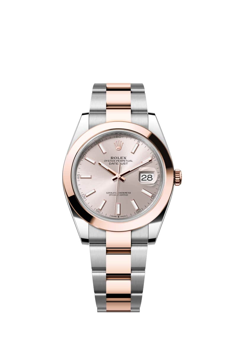 ROLEX 데이트저스트 41 126301 선더스트 다이얼 오이스터스틸과 에버로즈 Gold