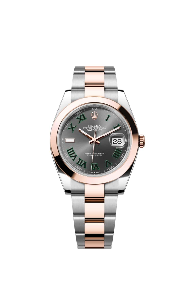 ROLEX 데이트저스트 41 126301 슬레이트 다이얼 오이스터스틸과 에버로즈 Gold