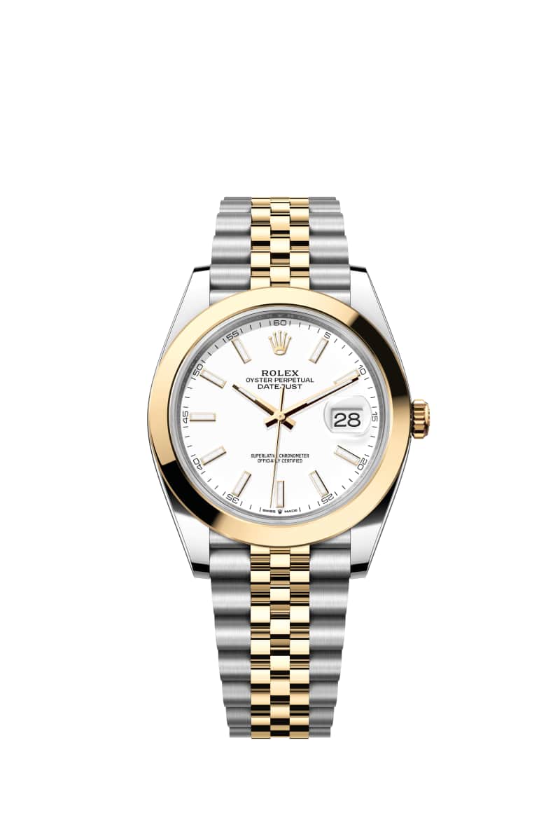ROLEX 데이트저스트 41 126303 White 다이얼 오이스터스틸과 옐로우 Gold