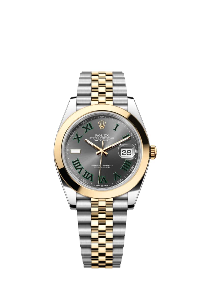 ROLEX 데이트저스트 41 126303 슬레이트 다이얼 오이스터스틸과 옐로우 Gold