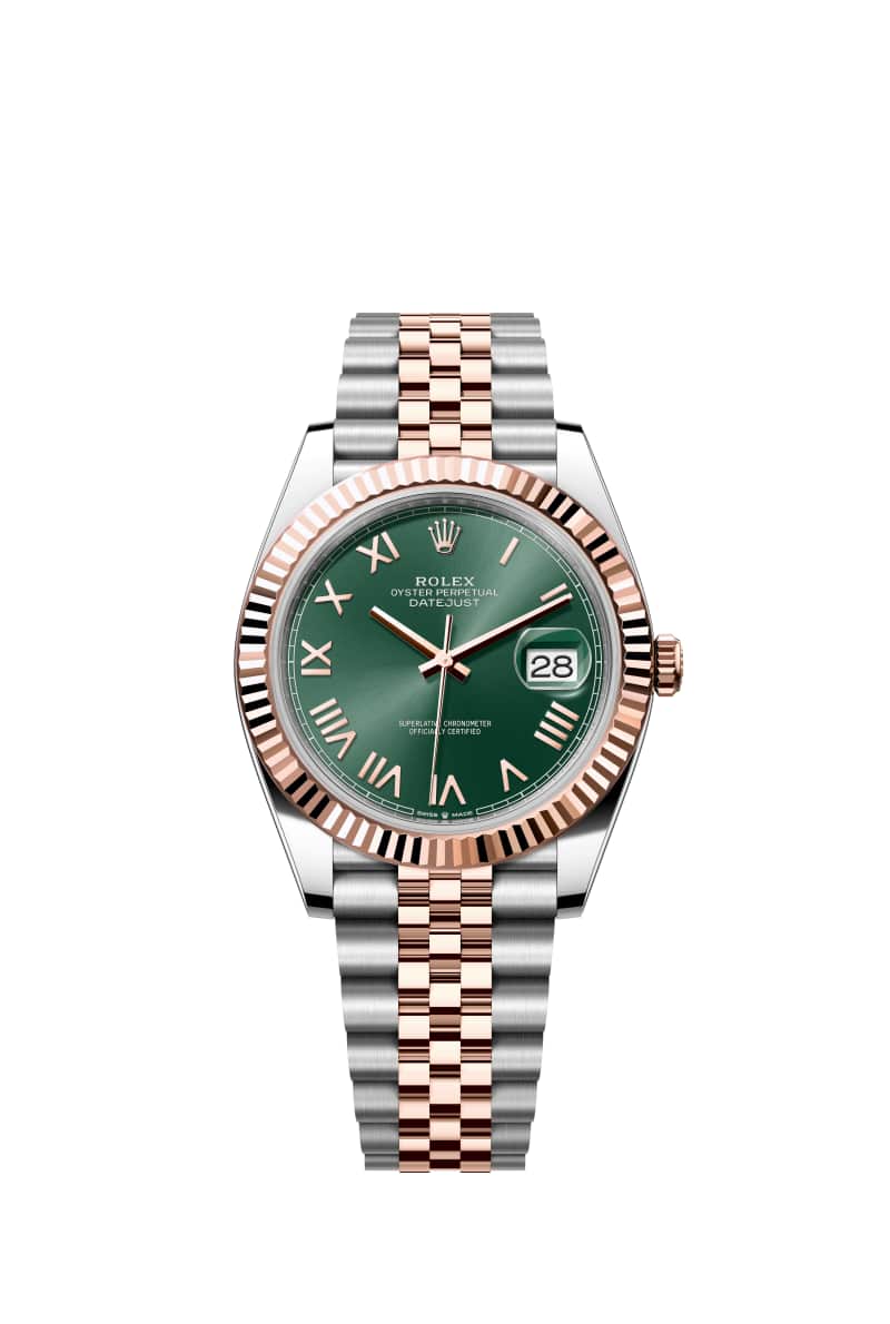 ROLEX 데이트저스트 41 126331 민트 그린 다이얼 오이스터스틸과 에버로즈 Gold