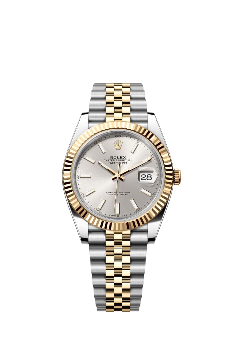 ROLEX 데이트저스트 41 126333 Silver 다이얼 오이스터스틸과 옐로우 Gold