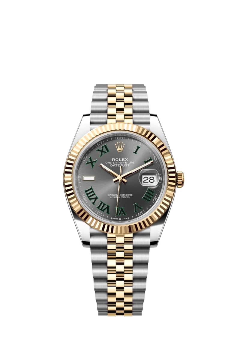ROLEX 데이트저스트 41 126333 슬레이트 다이얼 오이스터스틸과 옐로우 Gold
