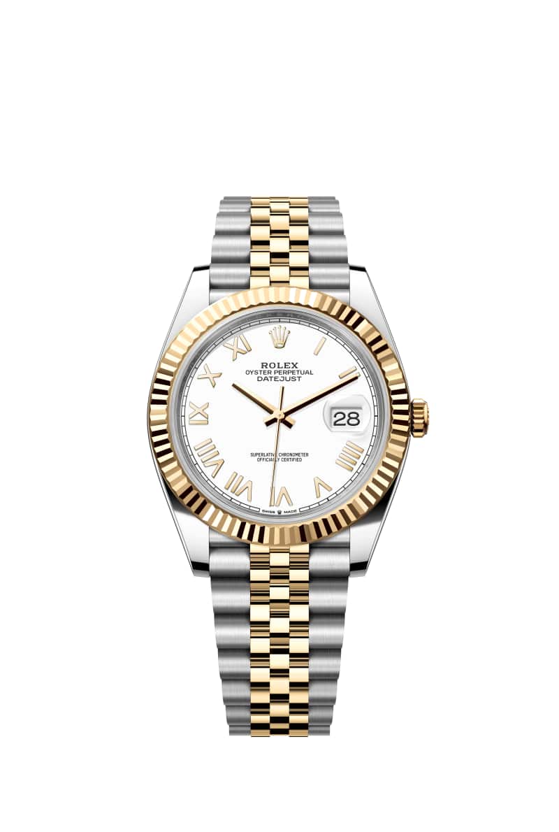 ROLEX 데이트저스트 41 126333 White 다이얼 오이스터스틸과 옐로우 Gold