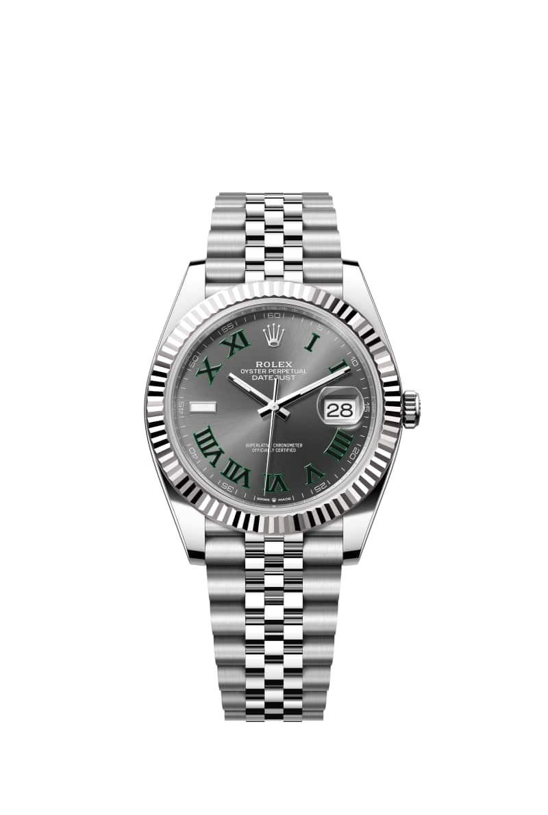 ROLEX 데이트저스트 41 126334 슬레이트 다이얼 오이스터스틸과 White Gold