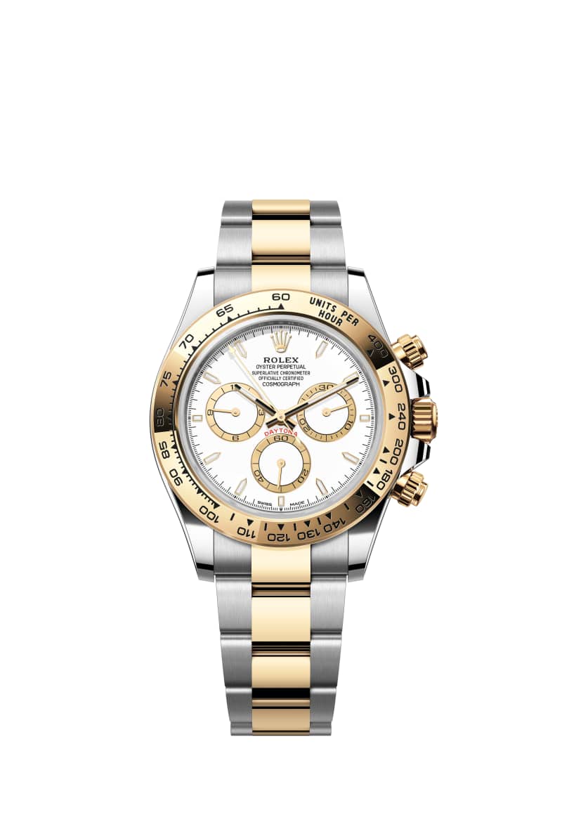 ROLEX 코스모그래프 데이토나 40 126503 White, 골든 카운터 링 다이얼 오이스터스틸과 옐로우 Gold