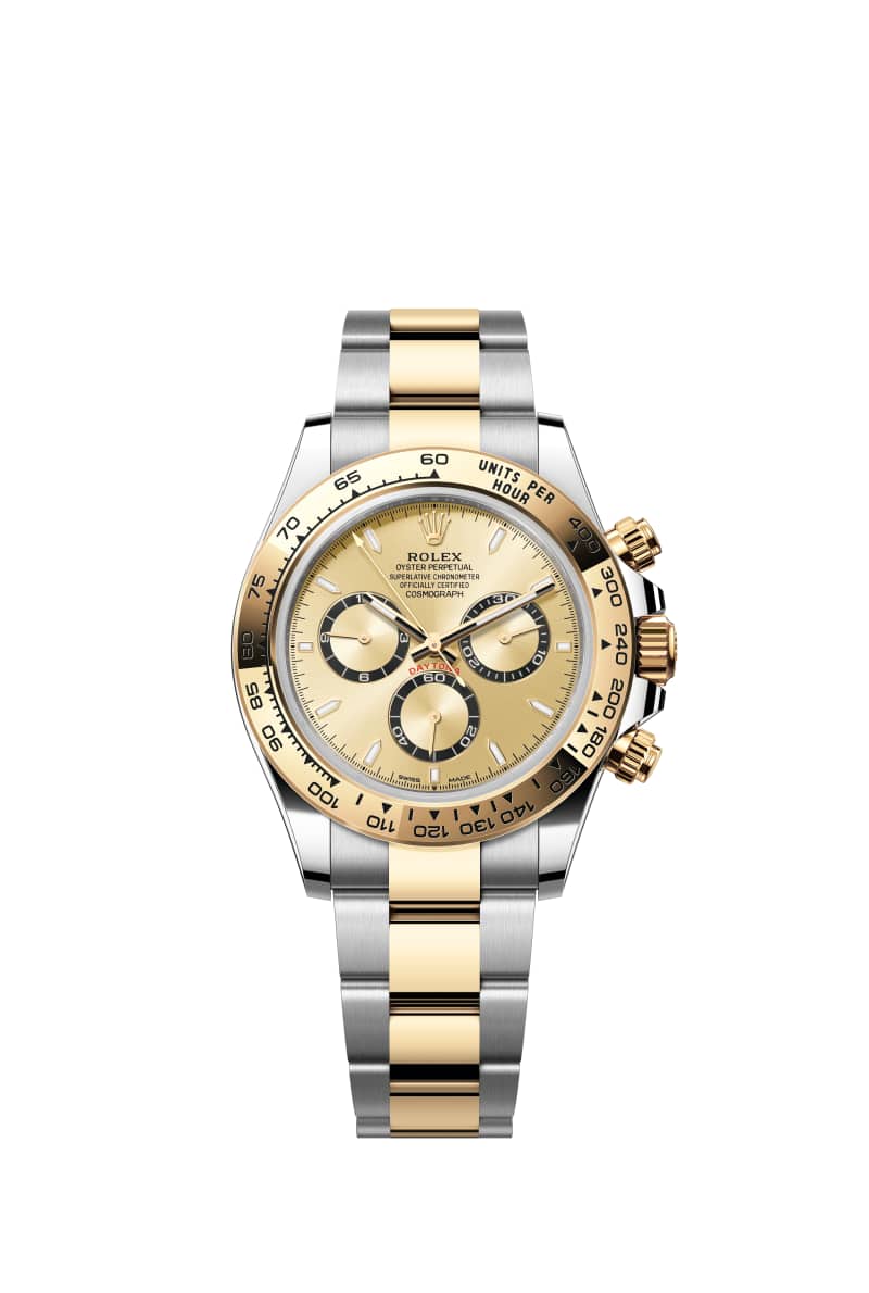 ROLEX 코스모그래프 데이토나 40 126503 골든, Black 카운터 링 다이얼 오이스터스틸과 옐로우 Gold