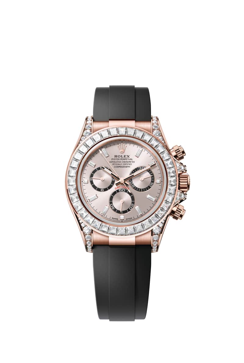 ROLEX 코스모그래프 데이토나 40 126535TBR 선더스트, 다이아몬드가 세팅된 브라이트 Black 카운터 링 다이얼 18캐럿 에버로즈 Gold
