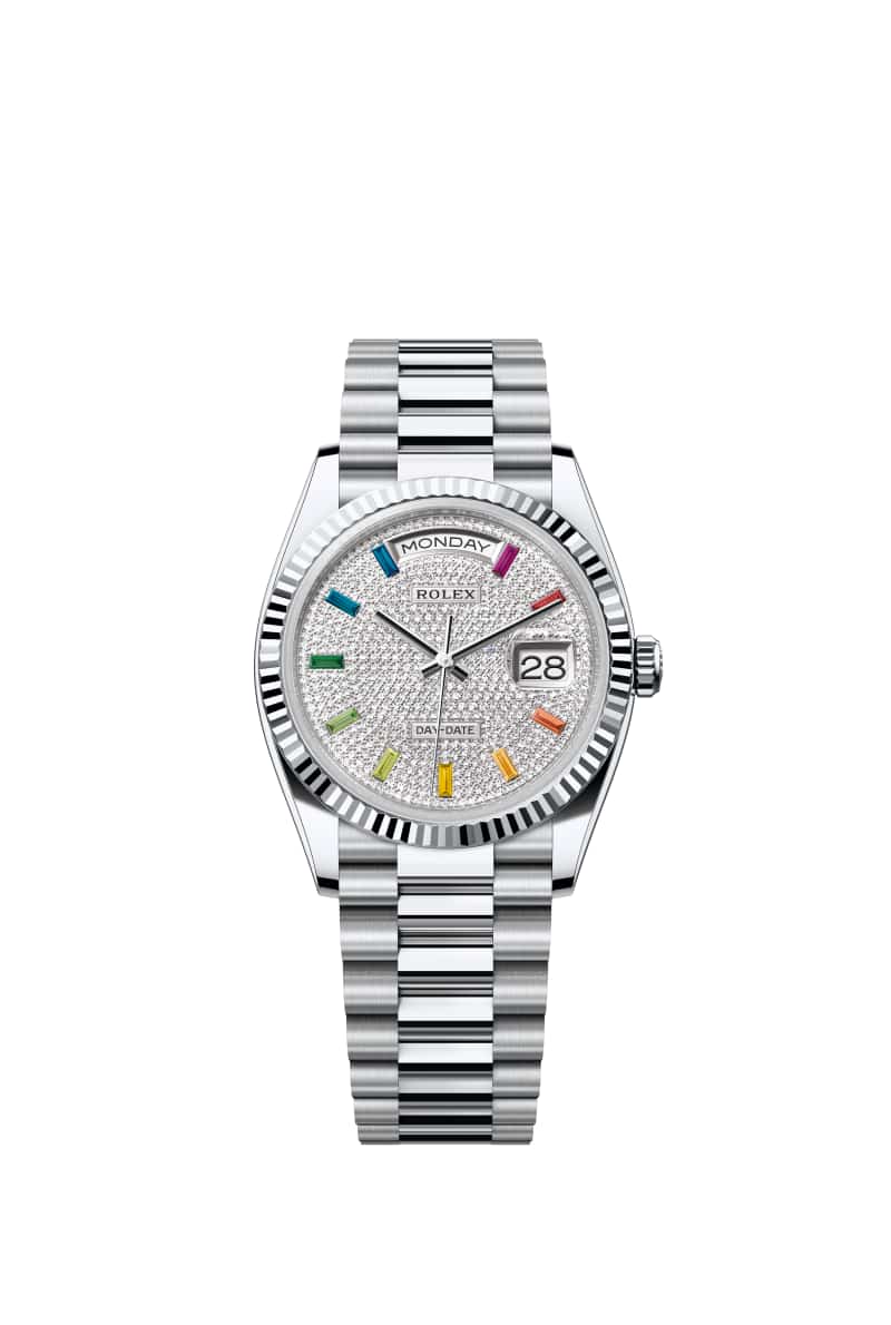 ROLEX Day-๋ฐ์ดํธ 36 128236 Diamond ํ๋ฒ ๋ค์ด์ผ ํ๋ํฐ๋