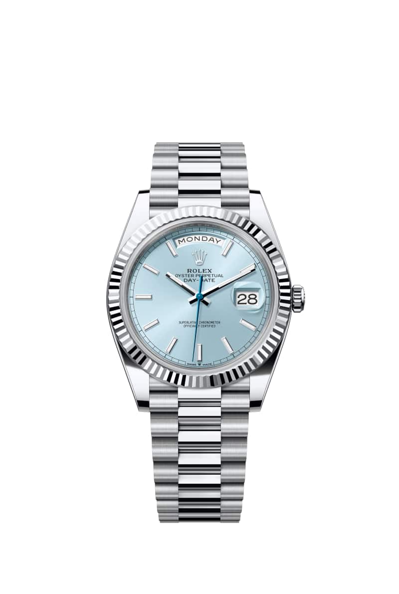 ROLEX Day-데이트 40 228236 Ice 블루 다이얼 플래티넘