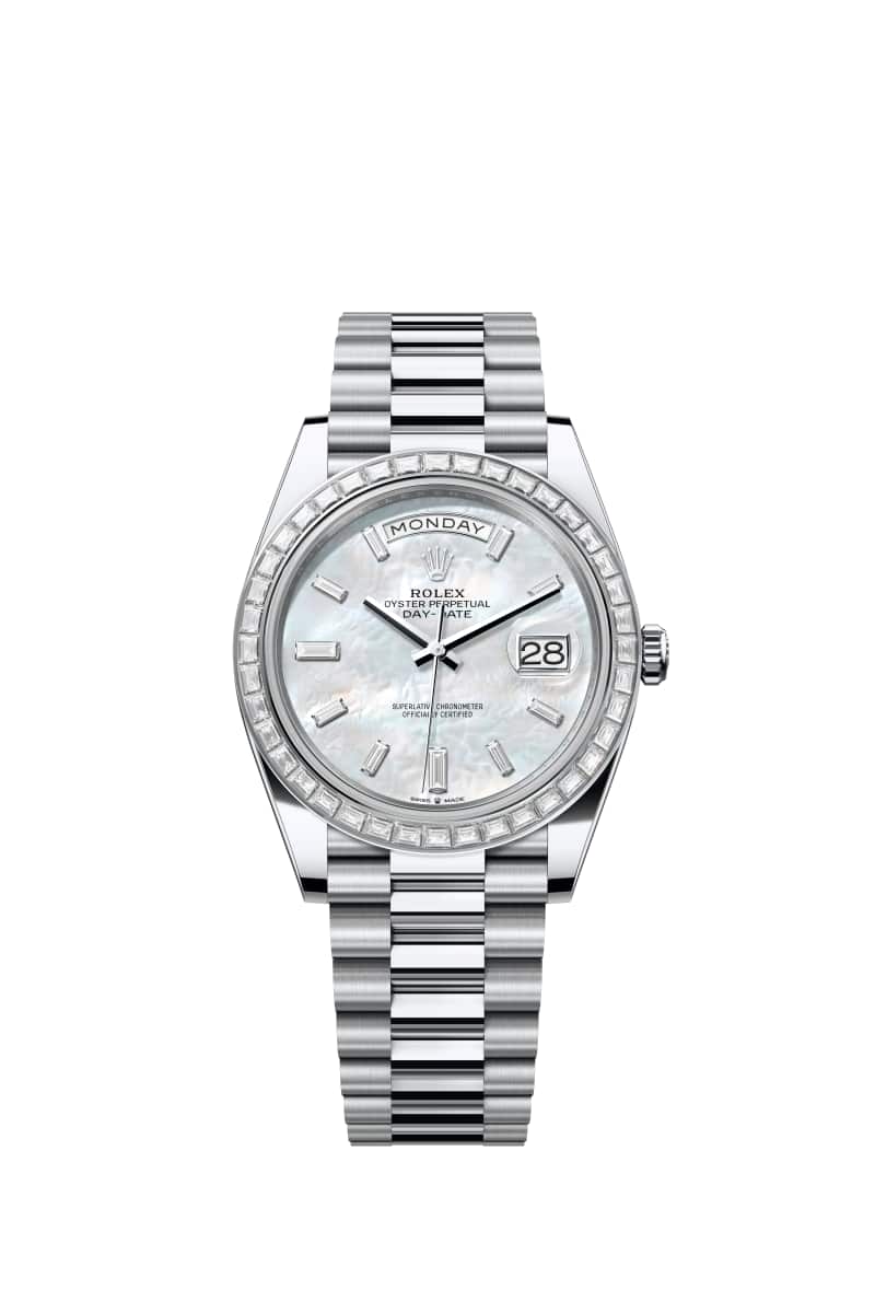 ROLEX Day-๋ฐ์ดํธ 40 228396TBR ๋ค์ด์๋ชฌ๋๊ฐ ์ธํ
๋ White ์ง์ฃผ์๊ฐ ๋ค์ด์ผ ํ๋ํฐ๋