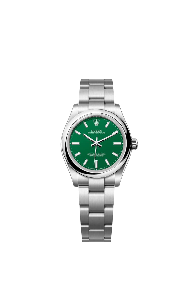 ROLEX 오이스터 퍼페츄얼 31 277200 그린 다이얼 오이스터스틸