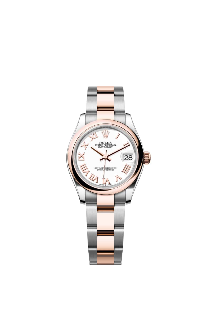 ROLEX 데이트저스트 31 278241 White 다이얼 오이스터스틸과 에버로즈 Gold