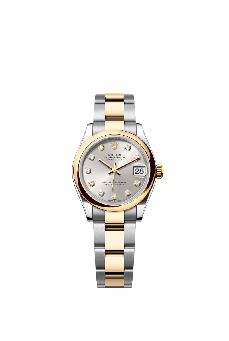 ROLEX ๋ฐ์ดํธ์ ์คํธ 31 278243 ๋ค์ด์๋ชฌ๋๊ฐ ์ธํ
๋ Silver ๋ค์ด์ผ ์ค์ด์คํฐ์คํธ๊ณผ ์๋ก์ฐ Gold