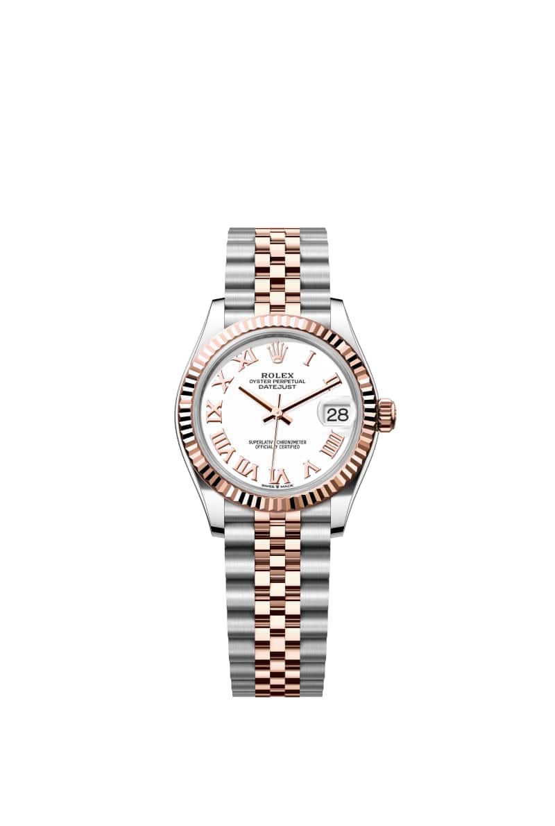 ROLEX 데이트저스트 31 278271 White 다이얼 오이스터스틸과 에버로즈 Gold