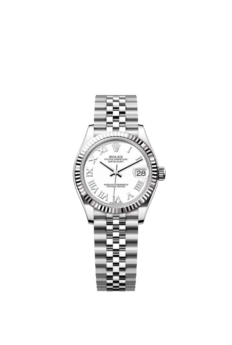 ROLEX 데이트저스트 31 278274 White 다이얼 오이스터스틸과 White Gold