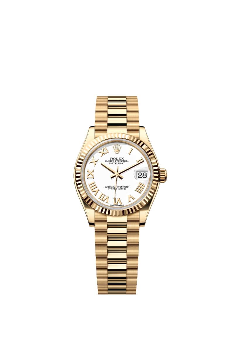ROLEX 데이트저스트 31 278278 White 다이얼 18캐럿 옐로우 Gold