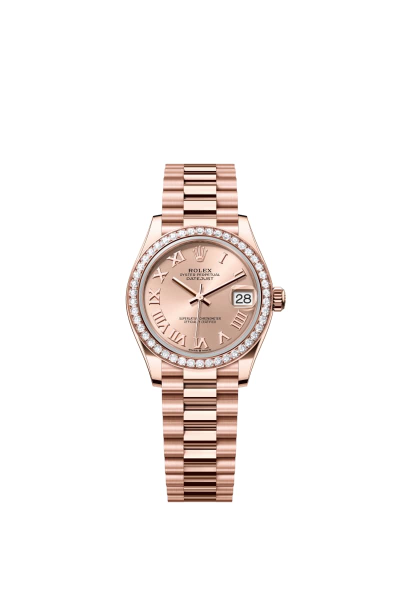 ROLEX ๋ฐ์ดํธ์ ์คํธ 31 278285RBR Rose Color ๋ค์ด์ผ 18์บ๋ฟ ์๋ฒ๋ก์ฆ Gold