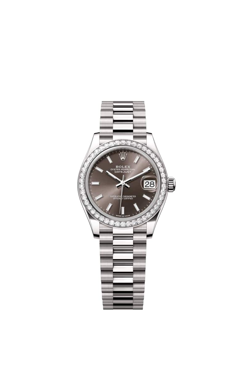 ROLEX 데이트저스트 31 278289RBR 다크 그레이 다이얼 18캐럿 White Gold