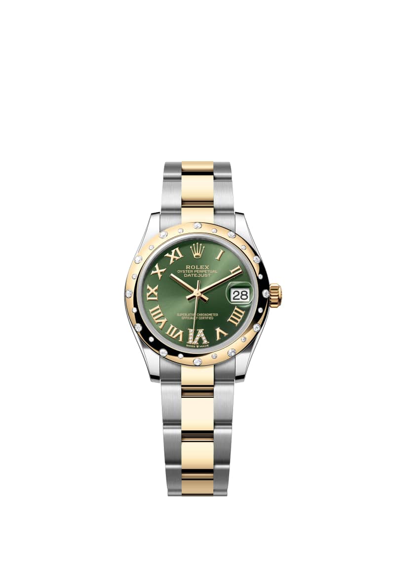 ROLEX ๋ฐ์ดํธ์ ์คํธ 31 278343RBR ๋ค์ด์๋ชฌ๋๊ฐ ์ธํ
๋ ์ฌ๋ฆฌ๋ธ ๊ทธ๋ฆฐ ๋ค์ด์ผ ์ค์ด์คํฐ์คํธ๊ณผ ์๋ก์ฐ Gold