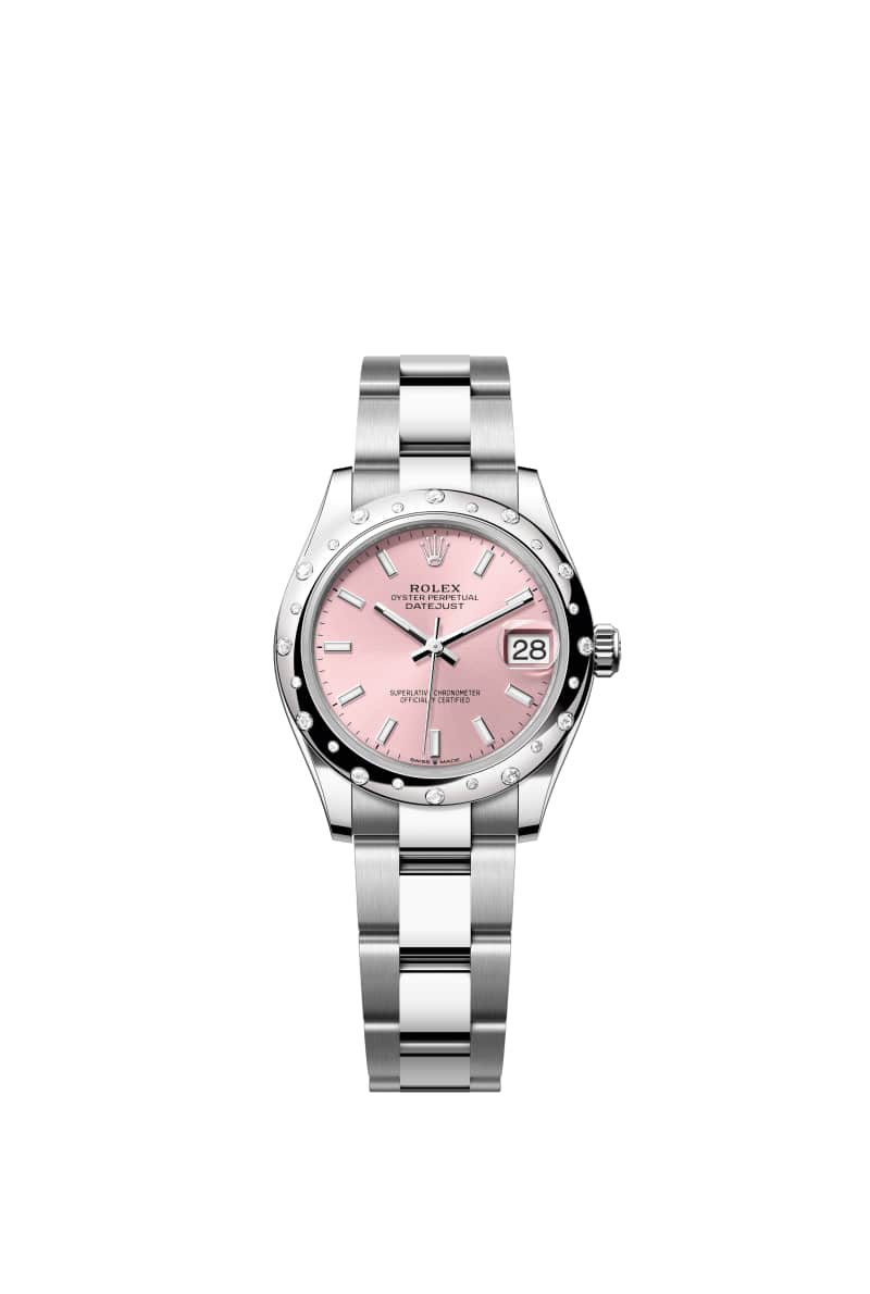 ROLEX 데이트저스트 31 278344RBR 핑크 다이얼 오이스터스틸과 White Gold