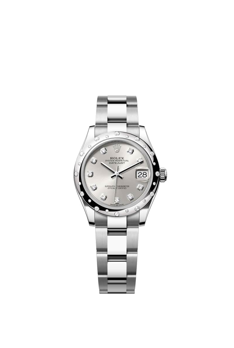 ROLEX ๋ฐ์ดํธ์ ์คํธ 31 278344RBR ๋ค์ด์๋ชฌ๋๊ฐ ์ธํ
๋ Silver ๋ค์ด์ผ ์ค์ด์คํฐ์คํธ๊ณผ White Gold