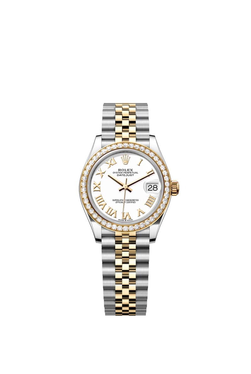 ROLEX 데이트저스트 31 278383RBR White 다이얼 오이스터스틸과 옐로우 Gold