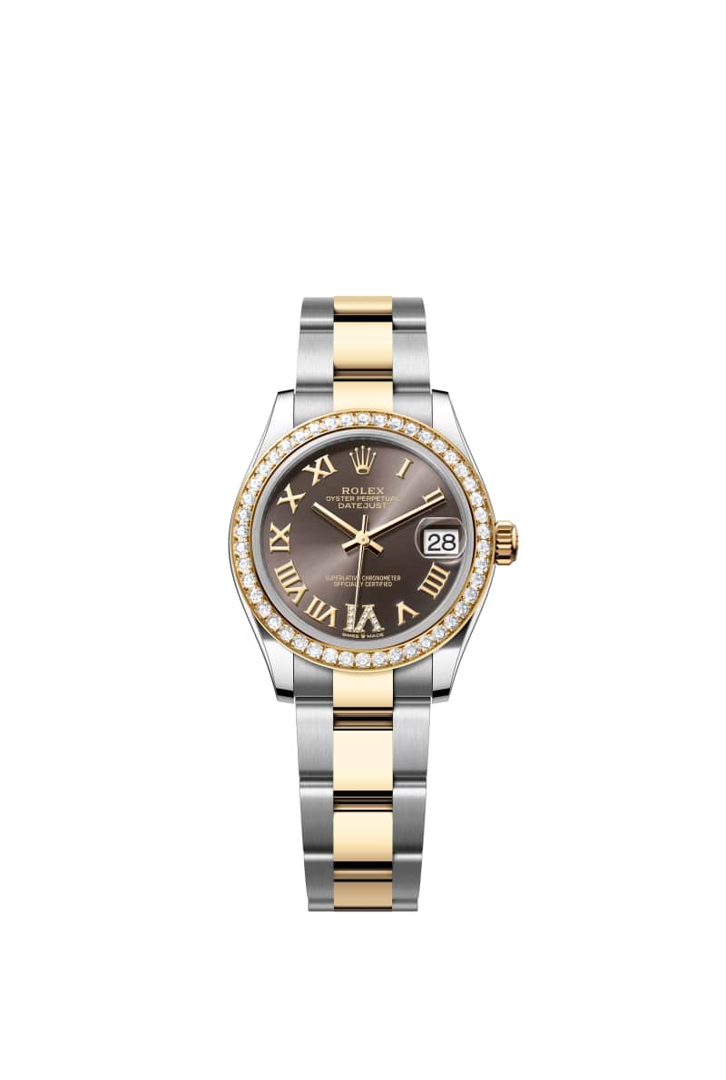 ROLEX ๋ฐ์ดํธ์ ์คํธ 31 278383RBR ๋ค์ด์๋ชฌ๋๊ฐ ์ธํ
๋ ๋คํฌ ๊ทธ๋ ์ด ๋ค์ด์ผ ์ค์ด์คํฐ์คํธ๊ณผ ์๋ก์ฐ Gold