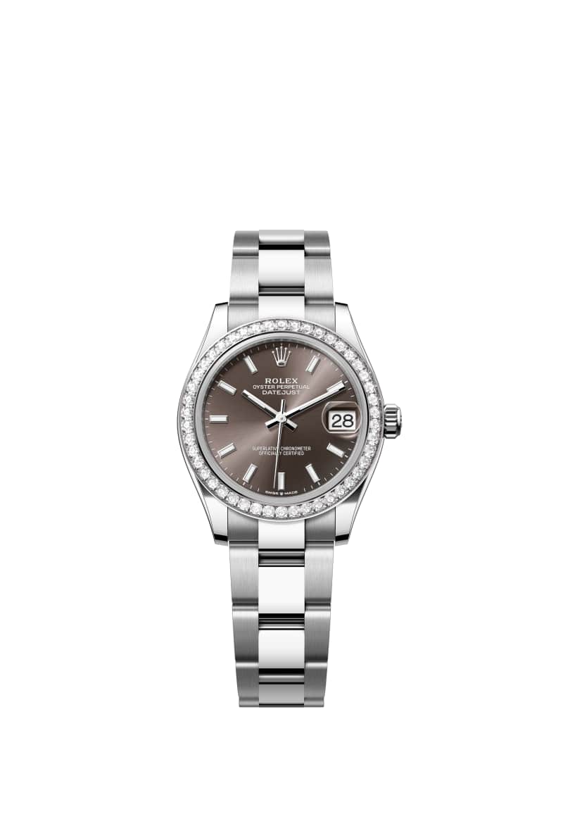 ROLEX 데이트저스트 31 278384RBR 다크 그레이 다이얼 오이스터스틸과 White Gold