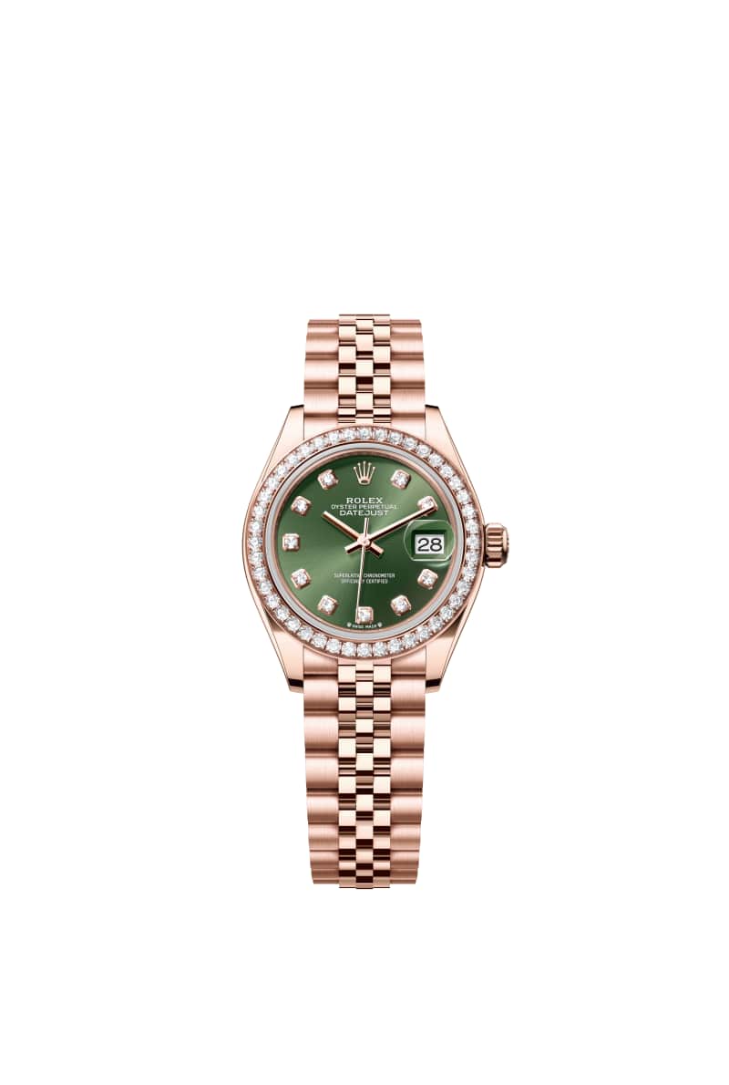 ROLEX Lady-๋ฐ์ดํธ์ ์คํธ 28 279135RBR ๋ค์ด์๋ชฌ๋๊ฐ ์ธํ
๋ ์ฌ๋ฆฌ๋ธ ๊ทธ๋ฆฐ ๋ค์ด์ผ 18์บ๋ฟ ์๋ฒ๋ก์ฆ Gold