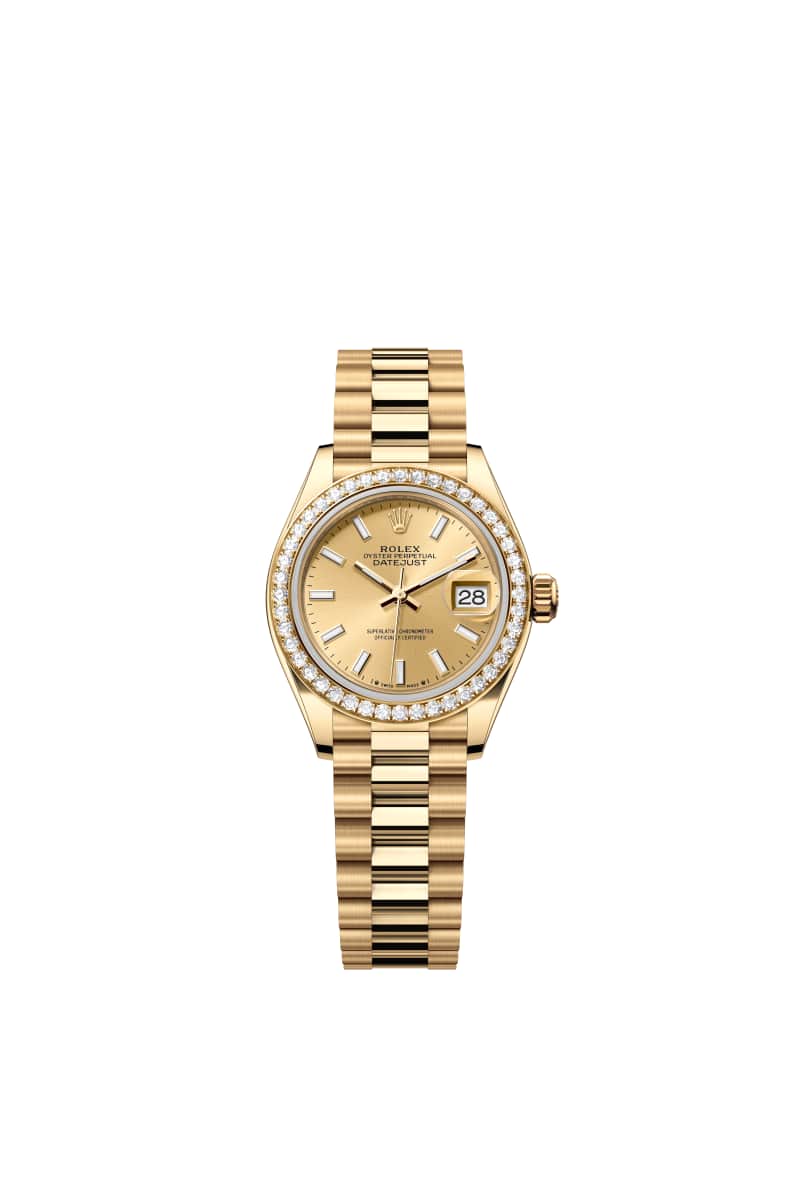 ROLEX Lady-๋ฐ์ดํธ์ ์คํธ 28 279138RBR ์ดํ์ธ Color ๋ค์ด์ผ 18์บ๋ฟ ์๋ก์ฐ Gold